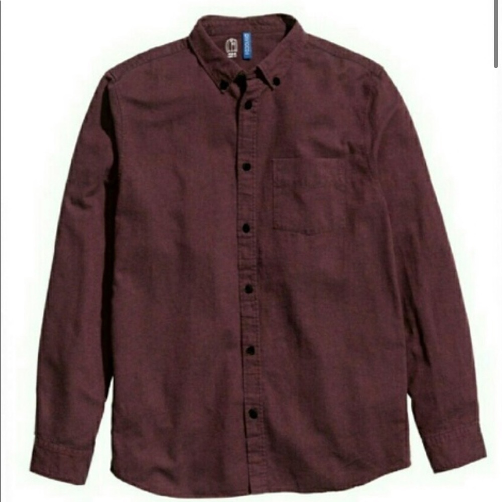 Maroon button down